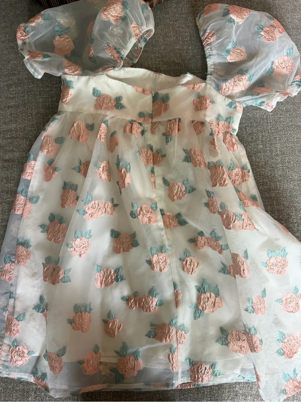 Altar’d State Dress with Pink Floral Embroidery